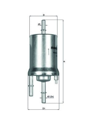 KNECHT KL 156/1 Yakıt Filtresi | Eşdeğer: MANN WK 69/1 | SEAT / AUDI