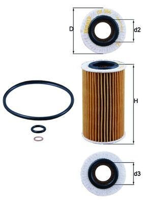 KNECHT OX 384D Yağ Filtresi | Eşdeğer: MANN HU 718 x | KIA MOTORS