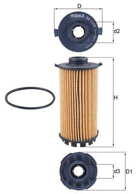 KNECHT OX1218D Yağ Filtresi | Eşdeğer: MANN HU 7051 z | PORSCHE