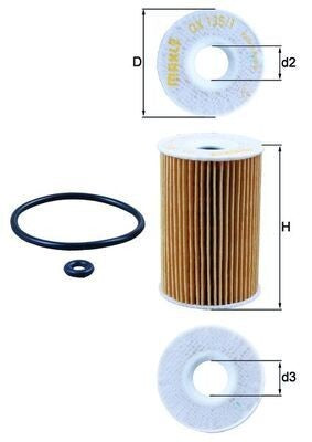 KNECHT OX135/1D Yağ Filtresi | Eşdeğer: MANN HU 610 x | MERCEDES-BENZ