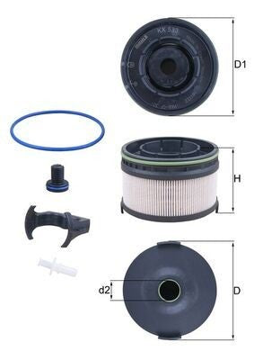 KNECHT KX 533KIT Yakıt Filtresi | Eşdeğer: MANN PU 11 002 z KIT