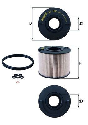KNECHT KX 192D Yakıt Filtresi | Eşdeğer: MANN PU 1033 x | AUDI