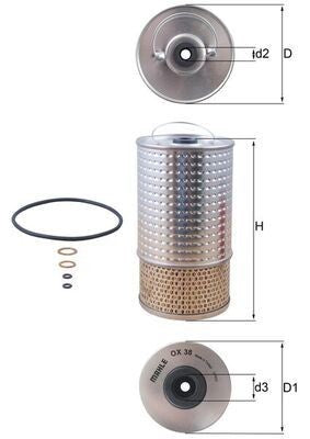 KNECHT OX 38D Yağ Filtresi | Eşdeğer: MANN PF 1050/1 n | MERCEDES-BENZ