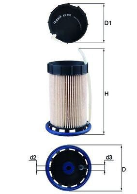 KNECHT KX 492 Yakıt Filtresi | Eşdeğer: MANN PU 8014 | VW / SKODA