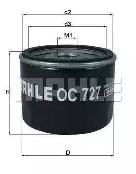 KNECHT OC 727 Yağ Filtresi | Eşdeğer: MANN W 79 | RENAULT / NISSAN