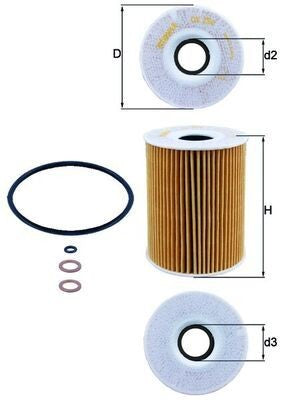 KNECHT OX 254D3 Yağ Filtresi | Eşdeğer: MANN HU 926/5 z | BMW